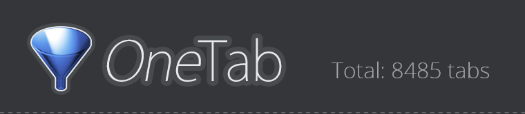 Screenshot of my OneTab extension