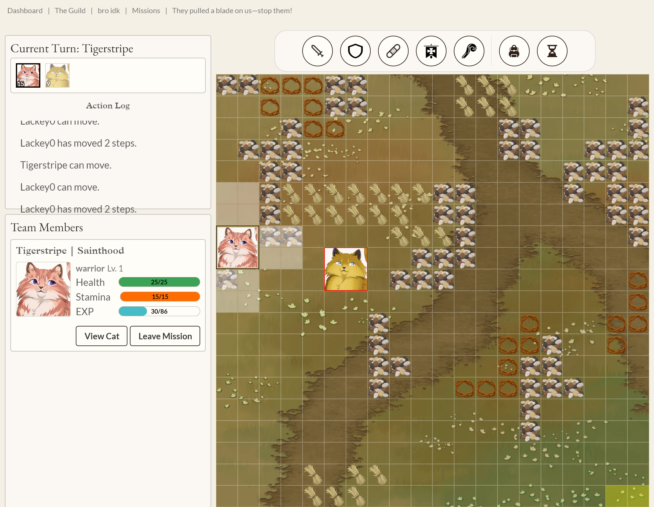 Screenshot from my gameplay of one of the guild missions